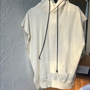 Men's Cream and brown Sleeveless Hoodies